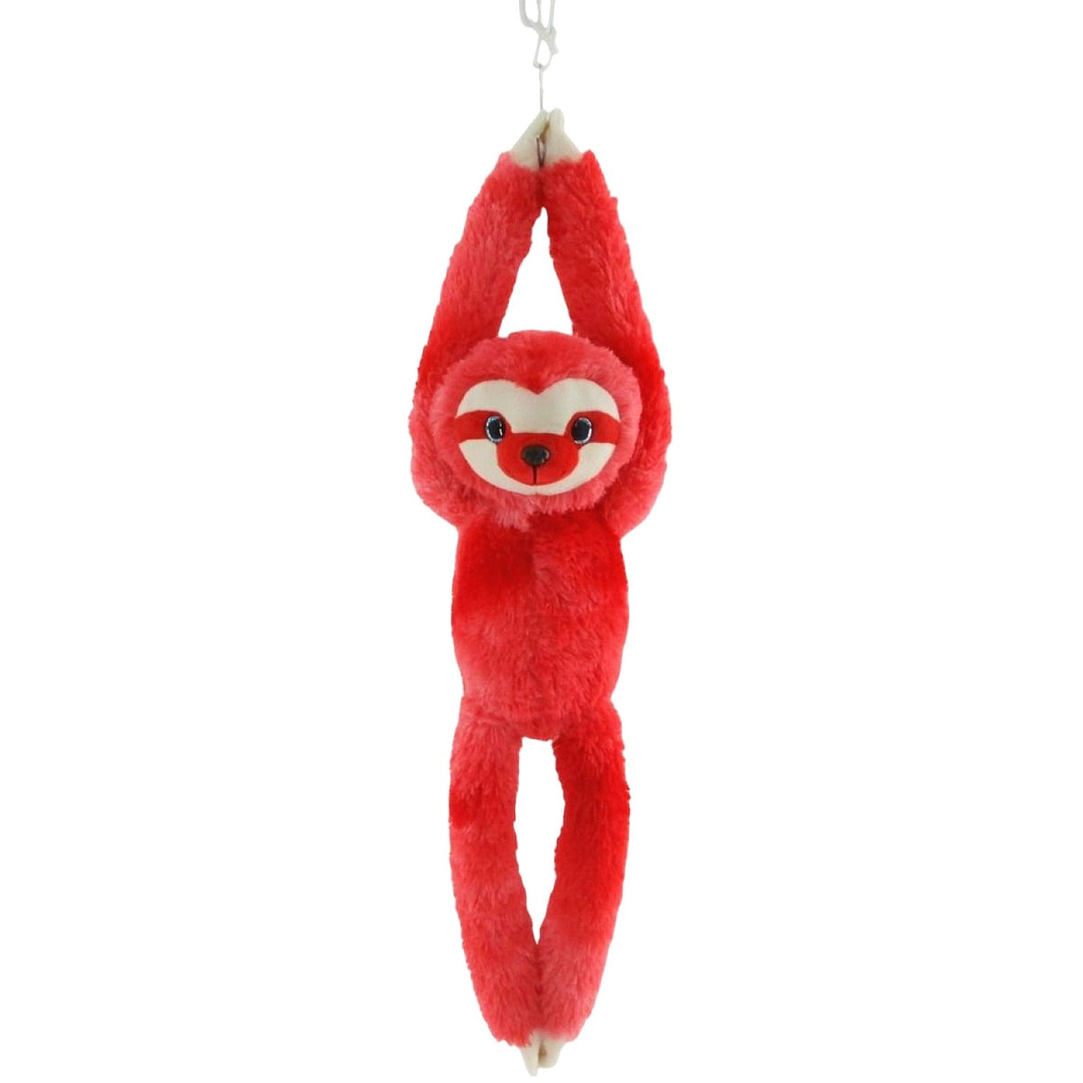 Cotton Candy - Plush Ruby Hanging Sloth - Red