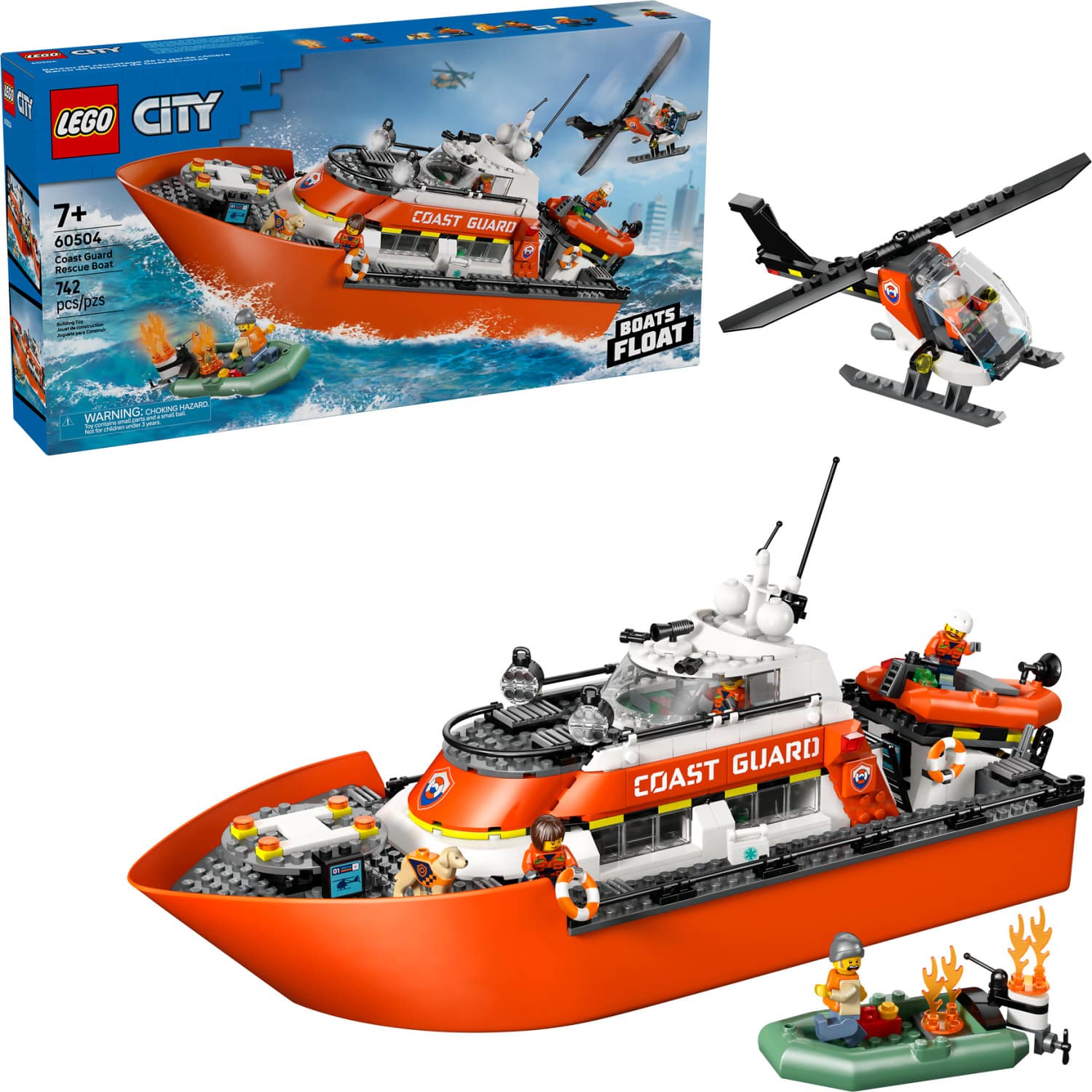 LEGO® 60504 Coast Guard Rescue Boat & Helicopter - City