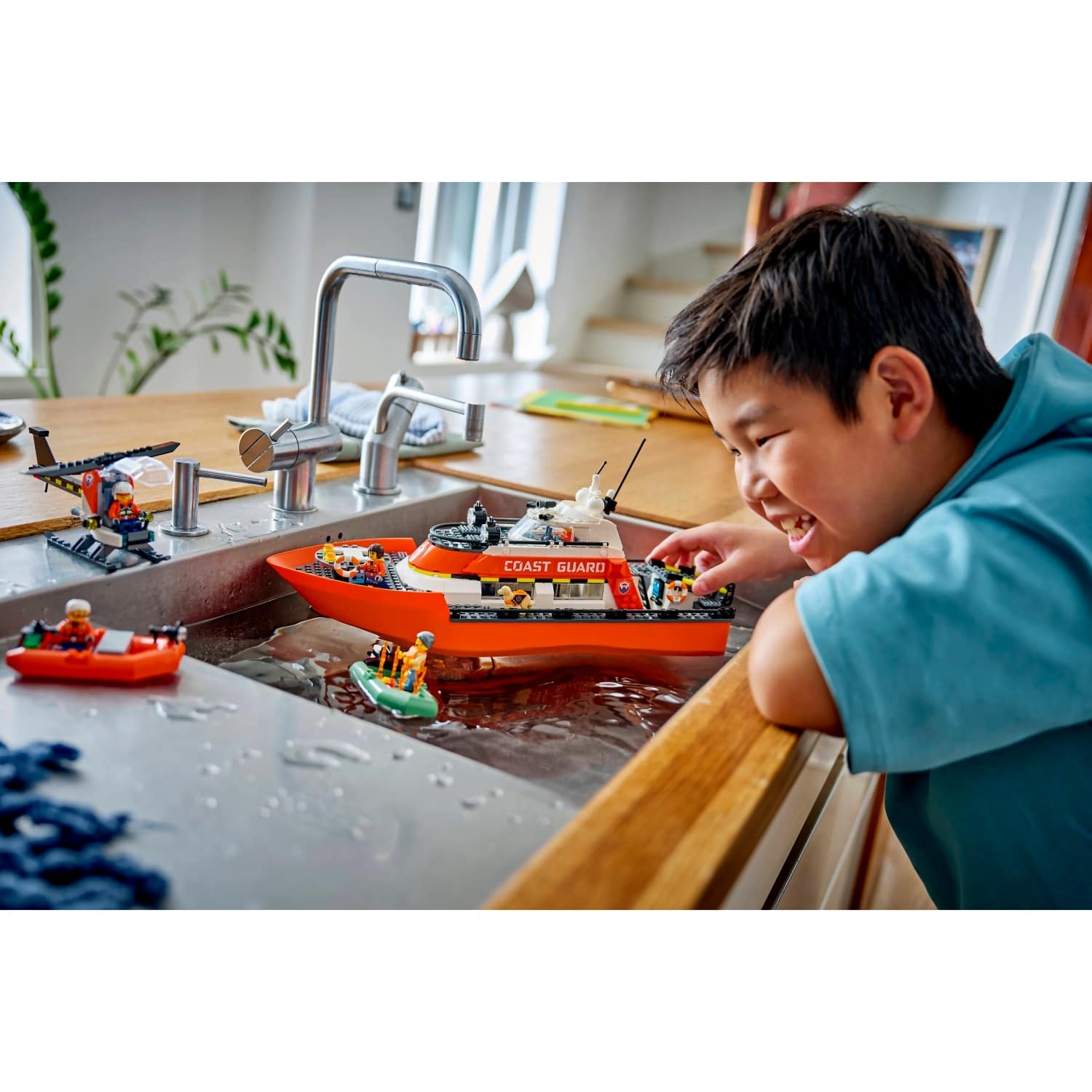LEGO® 60504 Coast Guard Rescue Boat & Helicopter - City