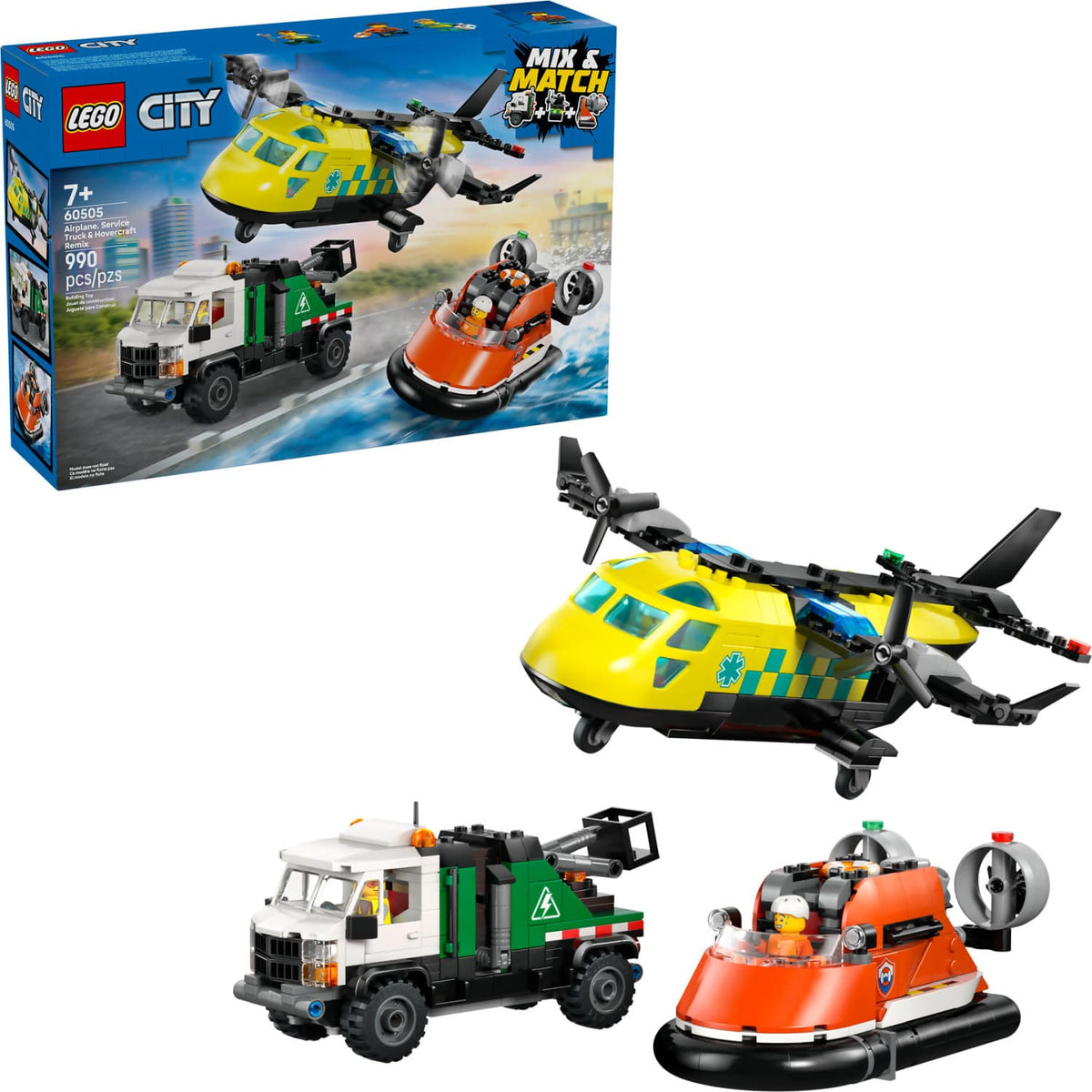 LEGO® 60505 Airplane Service Truck & Hovercraft Remix - City