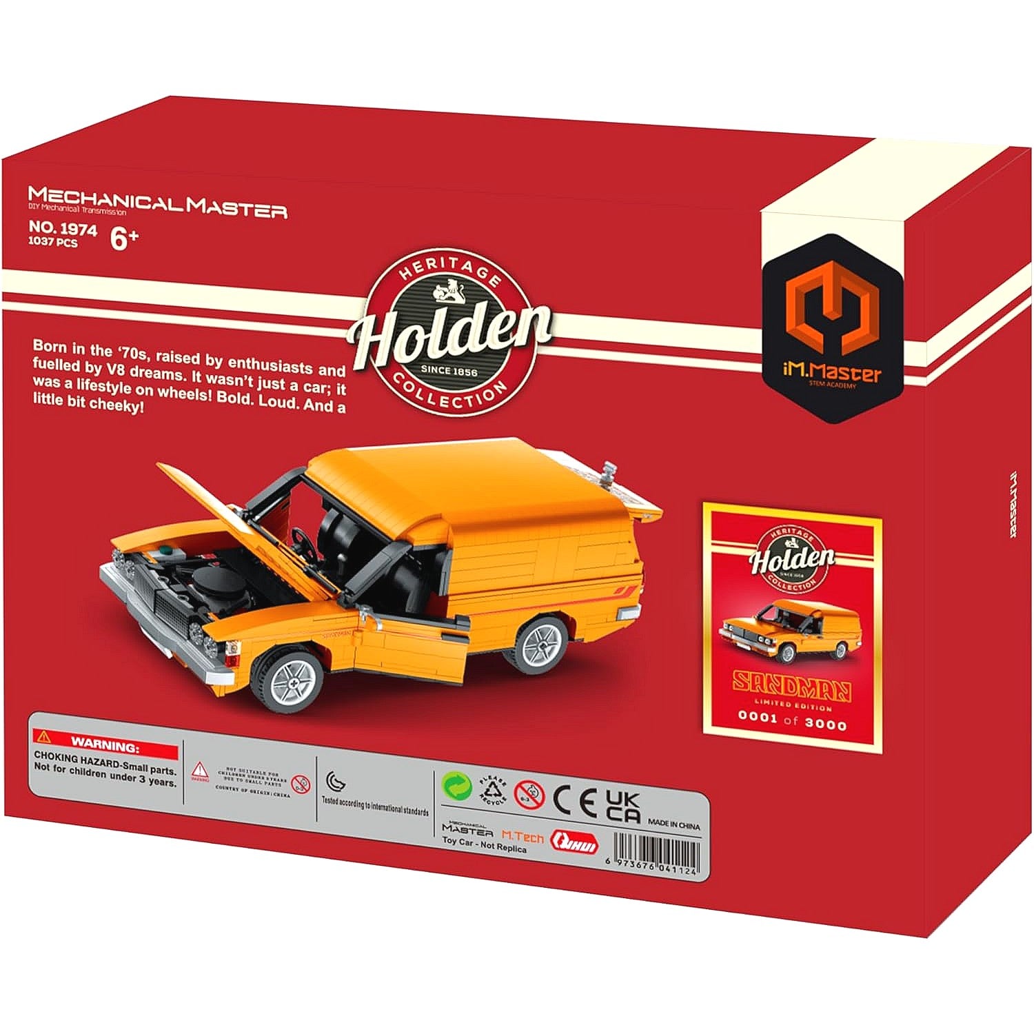 iM.Master - Limited Edition 1974 Holden HZ Sandman Kit 1037 Piece Building Block Set