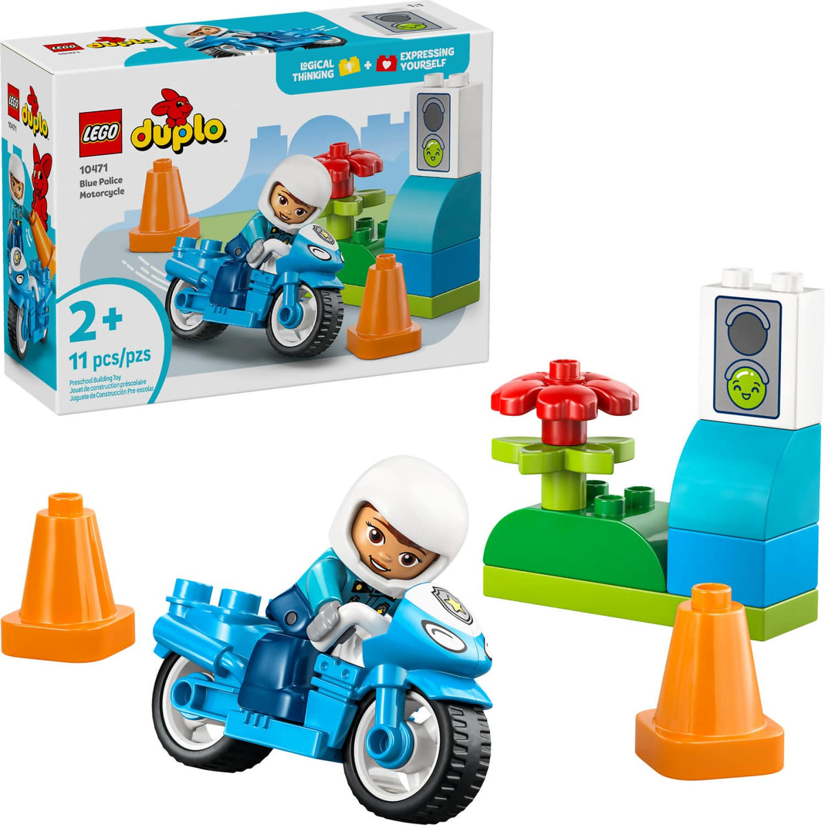 LEGO® 10471 Blue Police Motorcycle -  DUPLO®