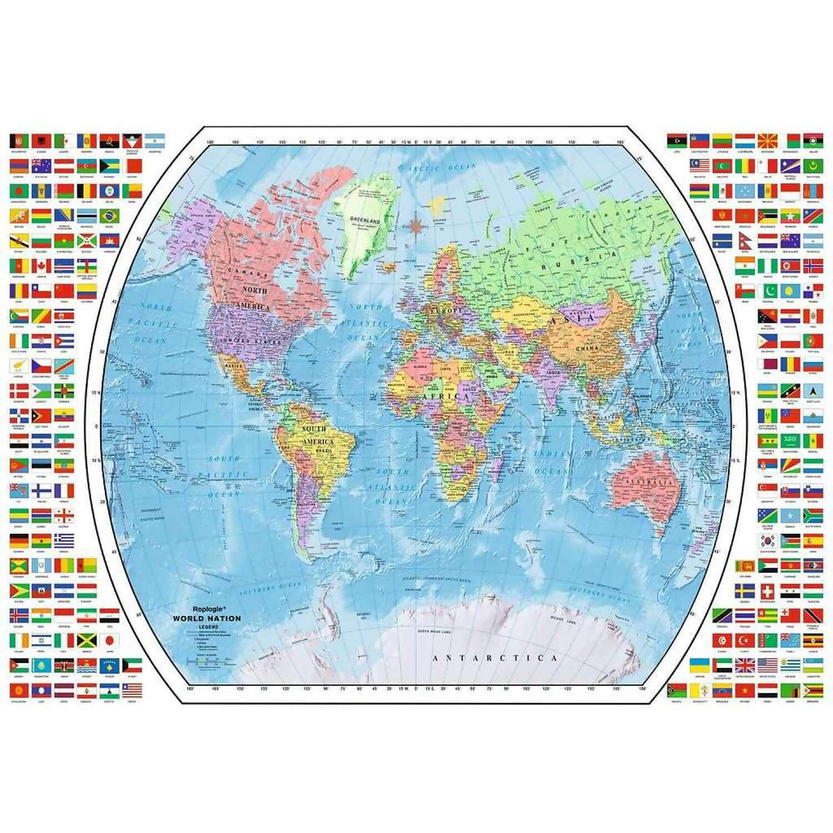 Ravensburger - Political World Medium Jigsaw Puzzle 1000 Pieces