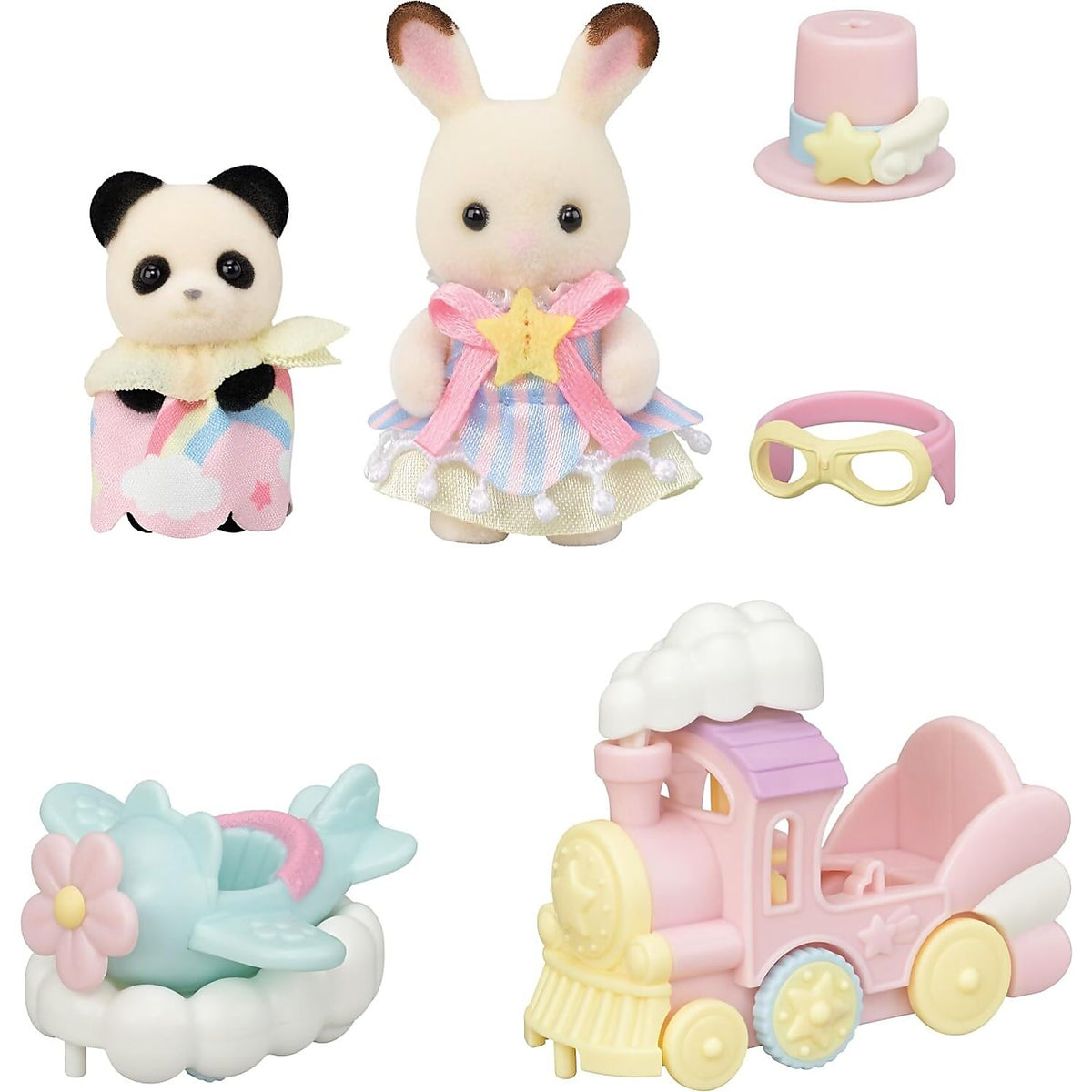 Sylvanian Families - Amusemant Park Ride Playset - Plane & Train