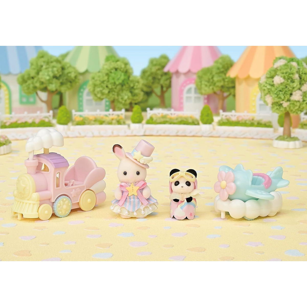 Sylvanian Families - Amusemant Park Ride Playset - Plane & Train