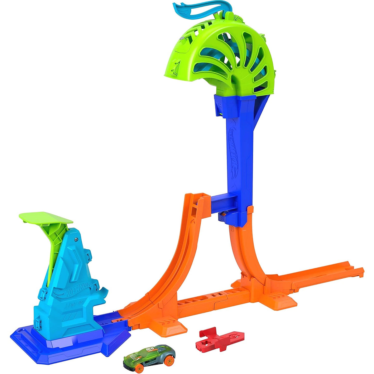 Hot Wheels - Stunt Tracks Power Launch Champion Track Set 1:64 Car - Mattel