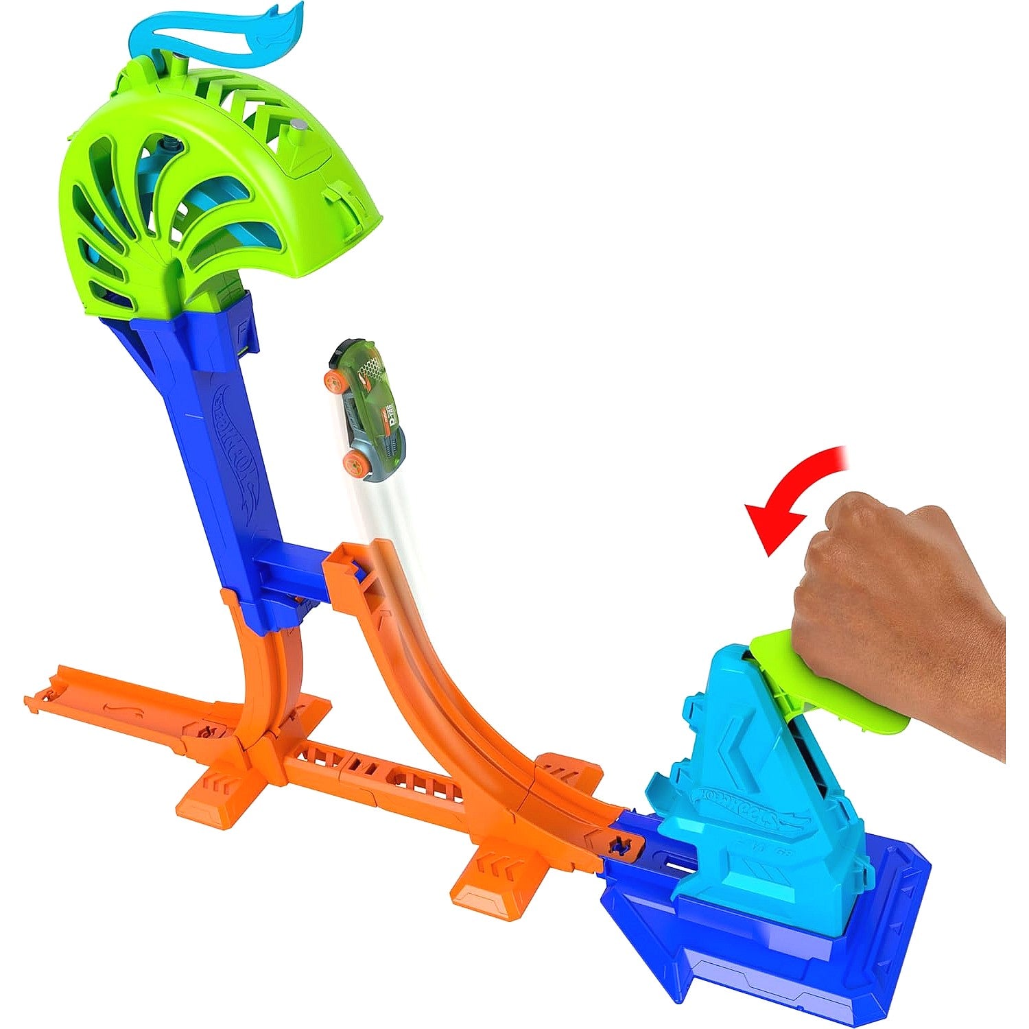 Hot Wheels - Stunt Tracks Power Launch Champion Track Set 1:64 Car - Mattel