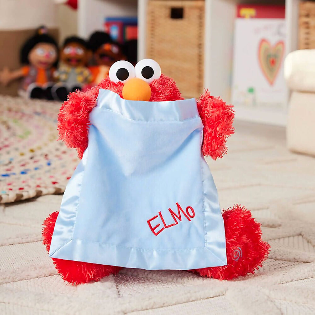 Sesame Street - Animated Peek-A-Boo Elmo Plush - Jasnor