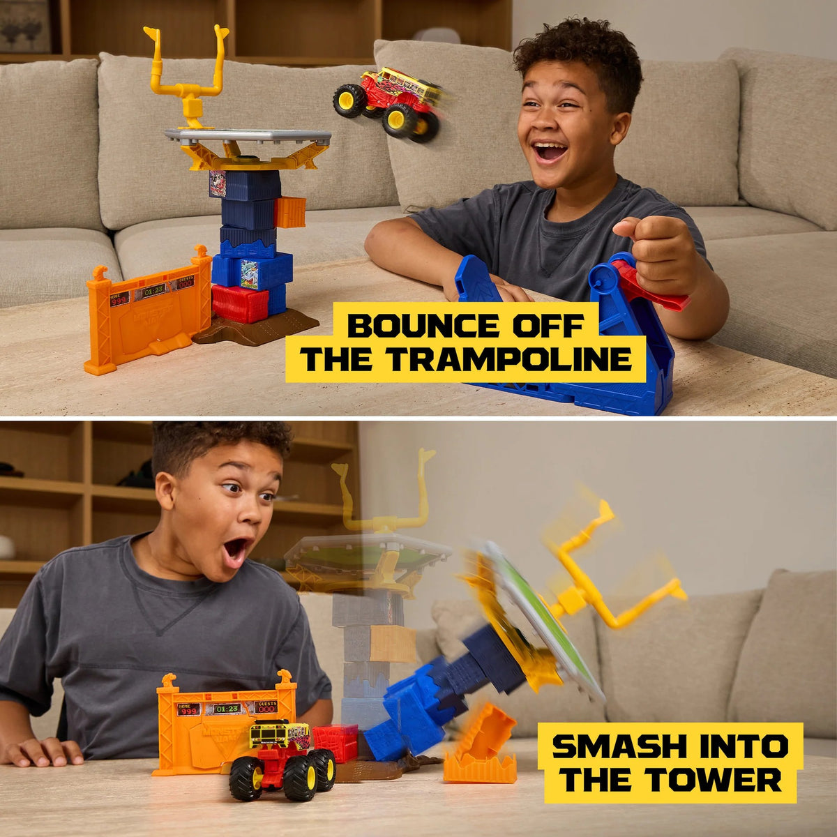 Monster Jam - Smash & Bash Classroom Crushers & Crash Course Playset
