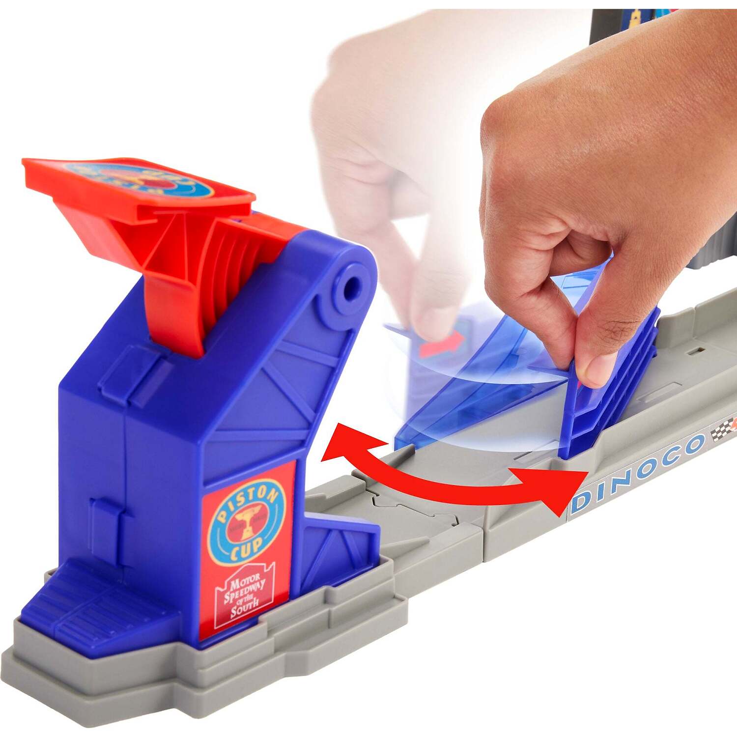 Disney Pixar - Cars Piston Cup Stunting Speedway Track Playset with Lightning Mcqueen Toy Car - Mattel