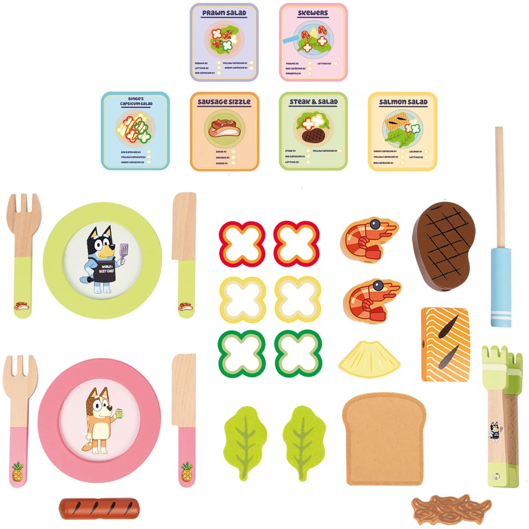 Bluey - Wooden Tabletop BBQ Playset