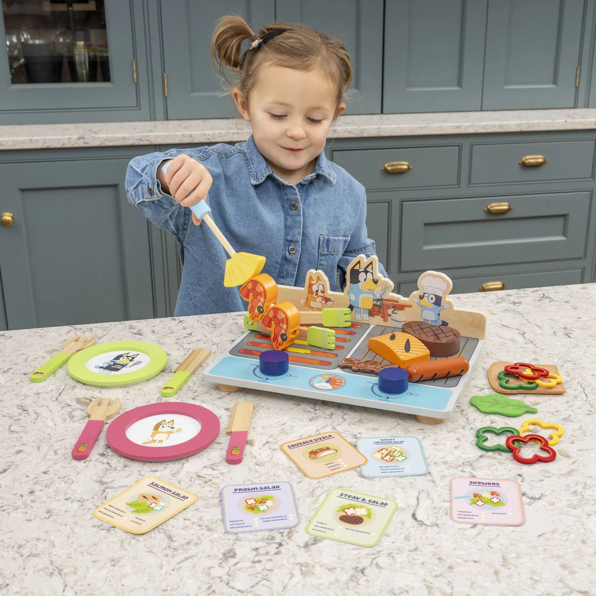 Bluey - Wooden Tabletop BBQ Playset