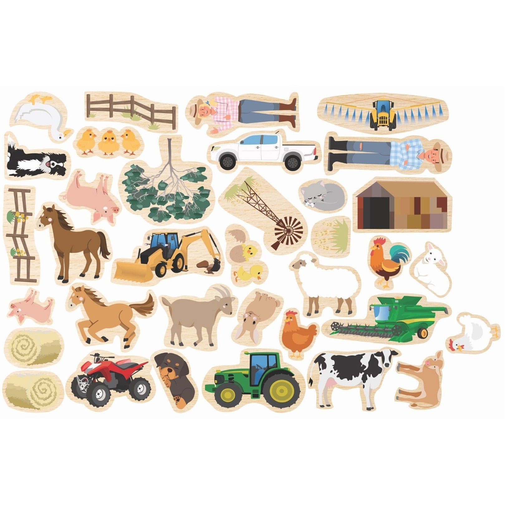 Koala Dream - Fridge Friends Aussie Farm Wooden Magnetic Shapes 35pcs