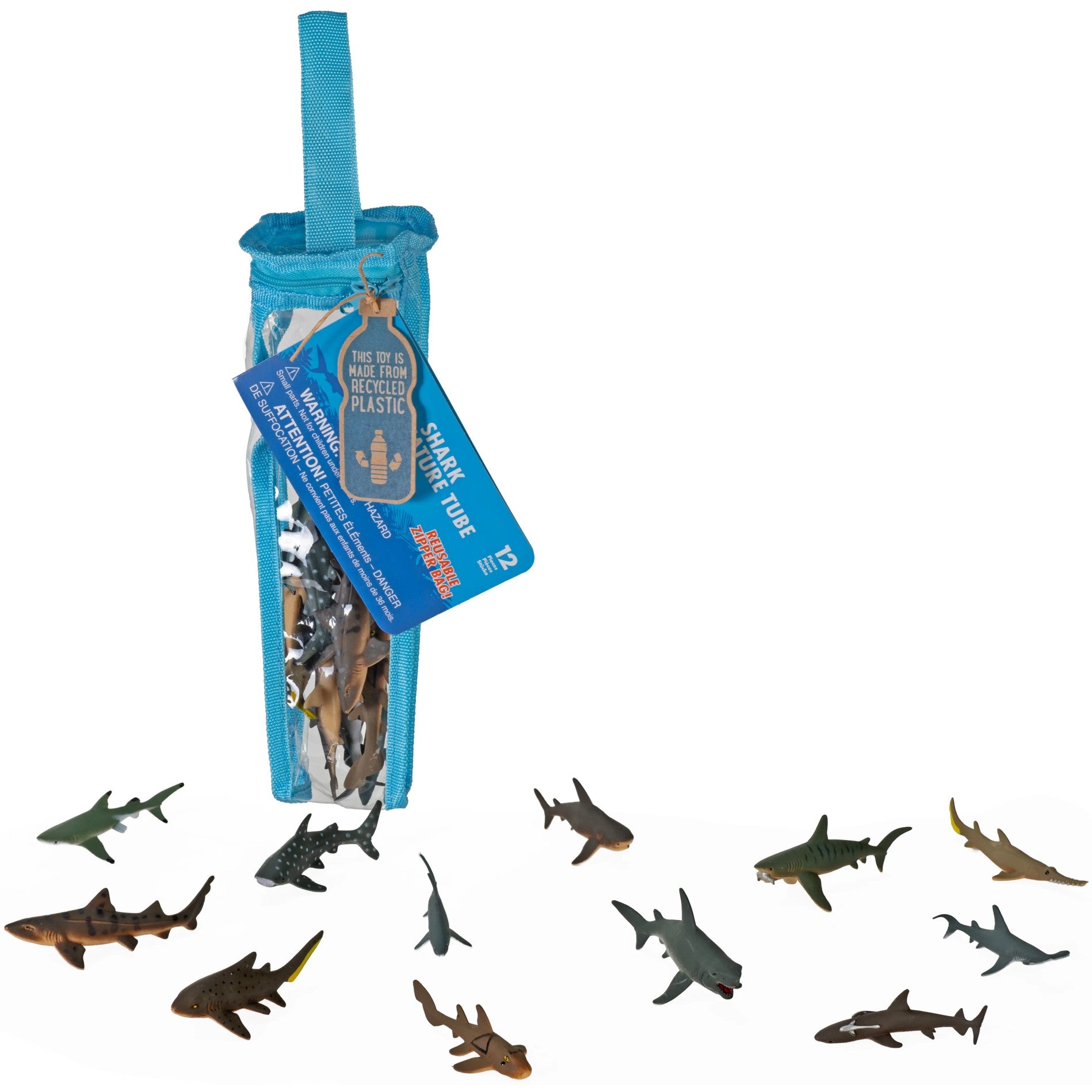 Wild Republic - Eco Zip Tube Shark Animal Figures