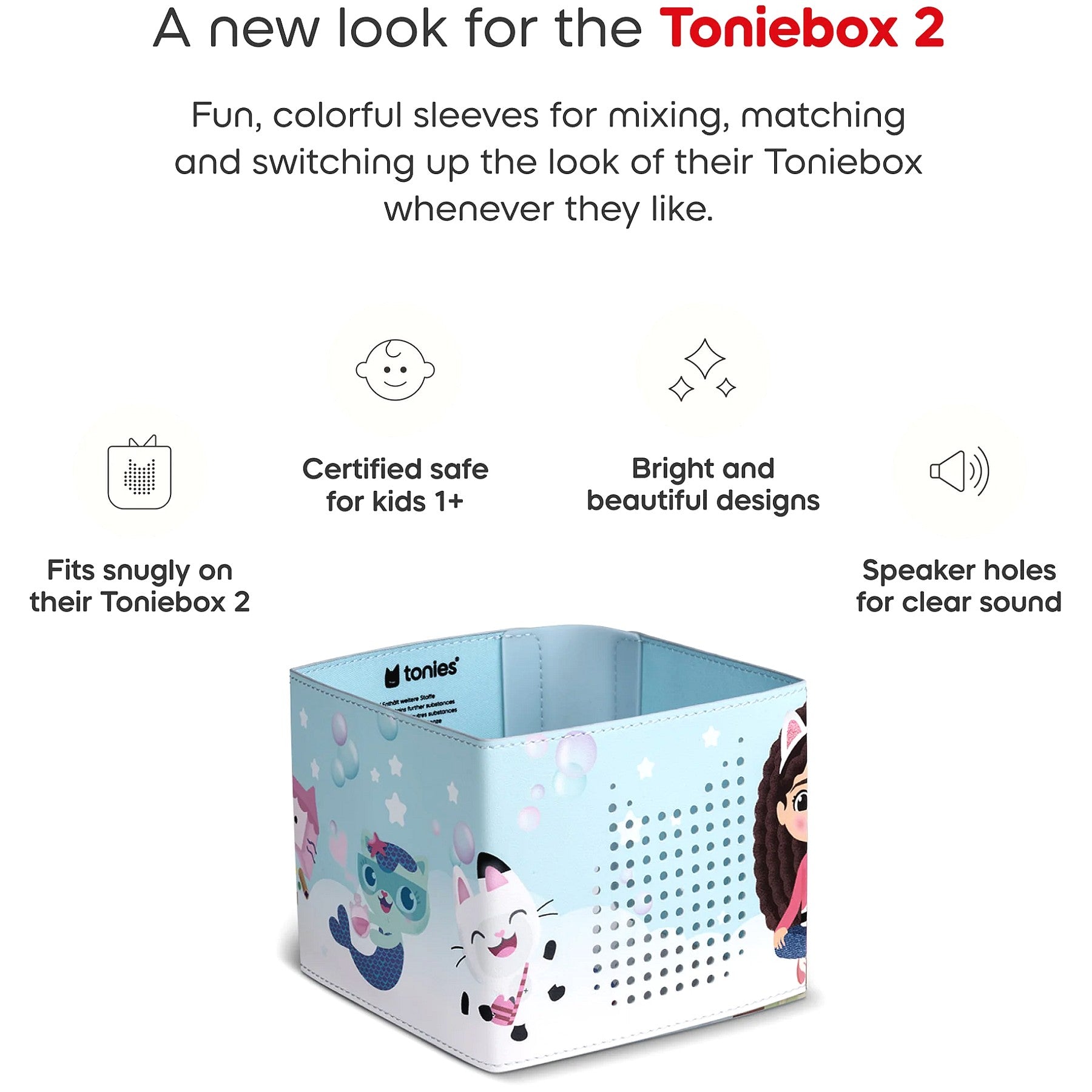 Tonies - Toniebox 2 Sleeve - Gabby's Dollhouse (Toniebox not Included)