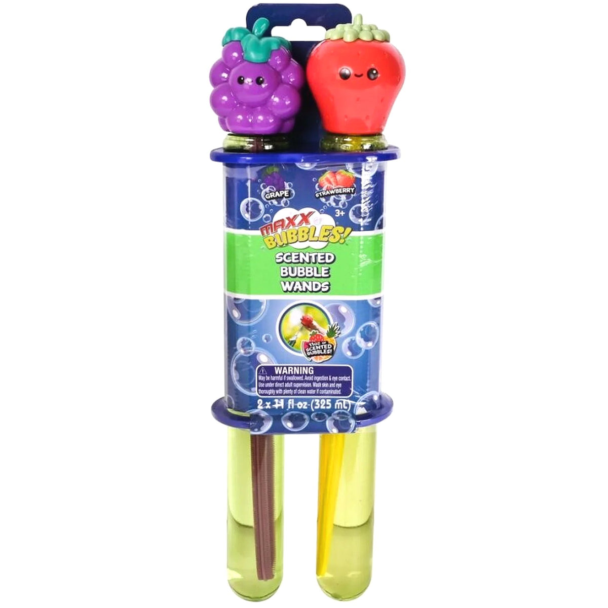 Maxx Bubbles! - Scented Bubble Wands 2 Pack - Grape / Strawberry