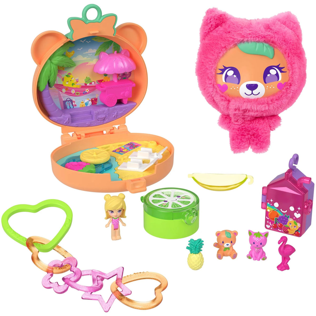 Polly Pocket - Plushie Bear Compact - Mattel