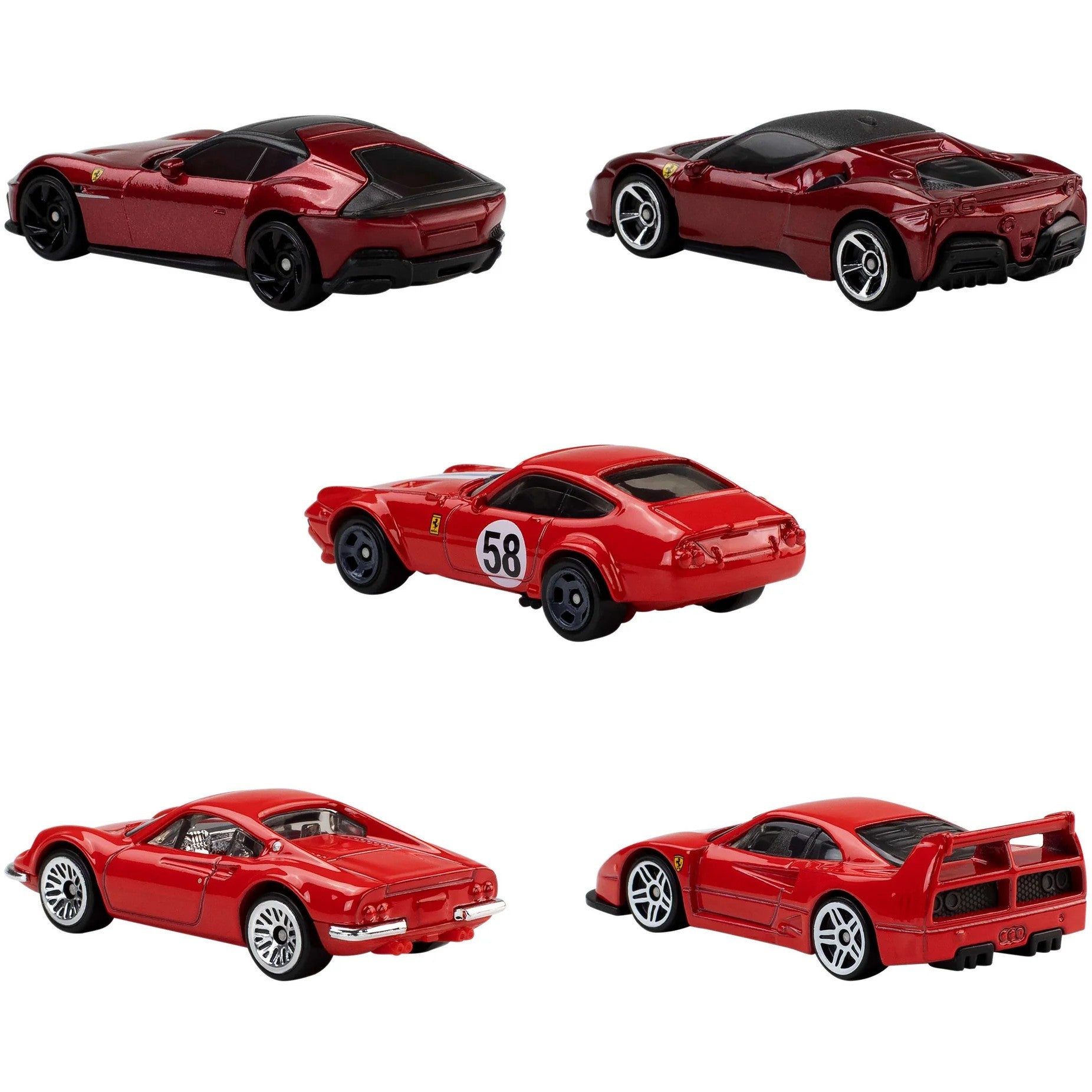 Hot Wheels - 1:64 Die-Cast Ferrari 5 Pack - Mattel