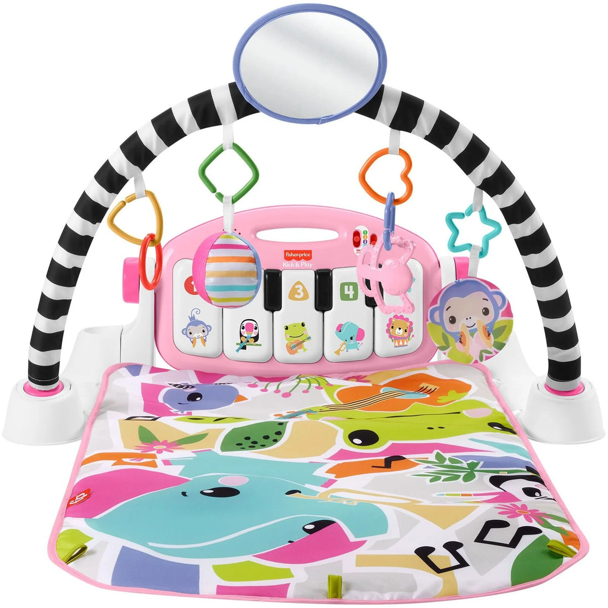 Fisher-Price - Glow And Grow Kick & Play Piano Gym - Pink