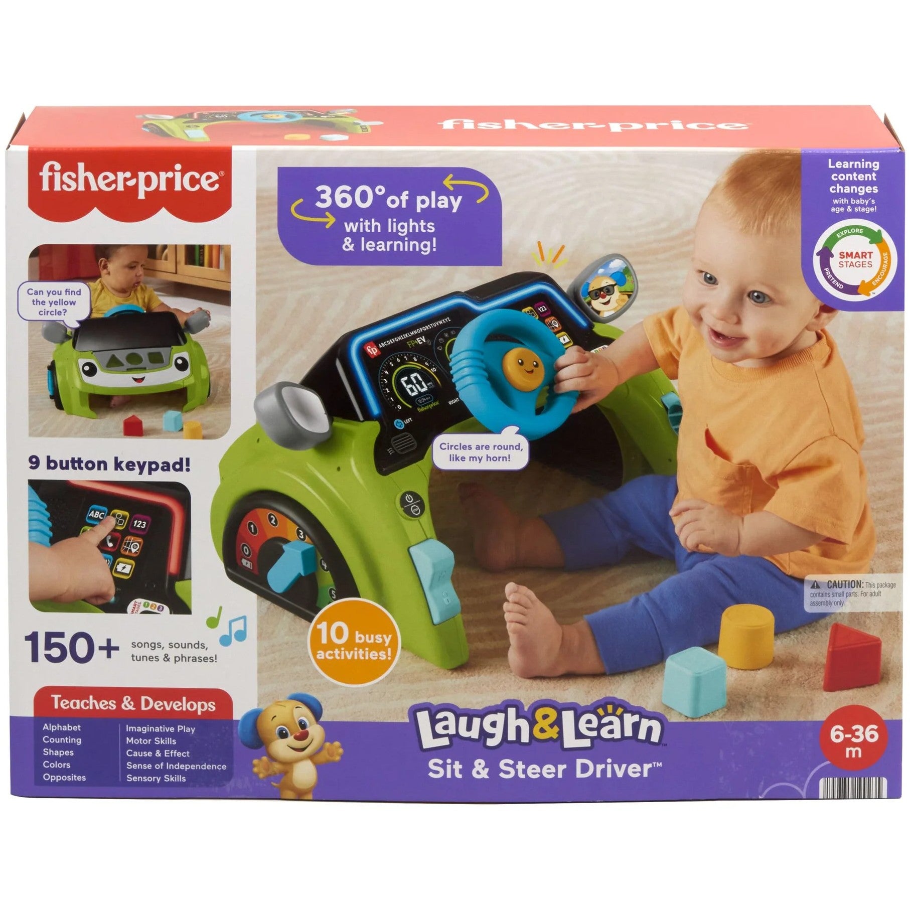 Fisher-Price - Laugh & Learn Sit & Steer Driver Activity Center - Mattel
