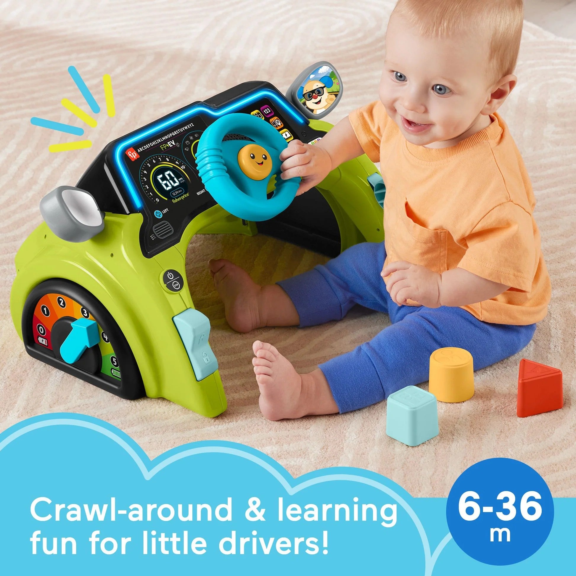 Fisher-Price - Laugh & Learn Sit & Steer Driver Activity Center - Mattel