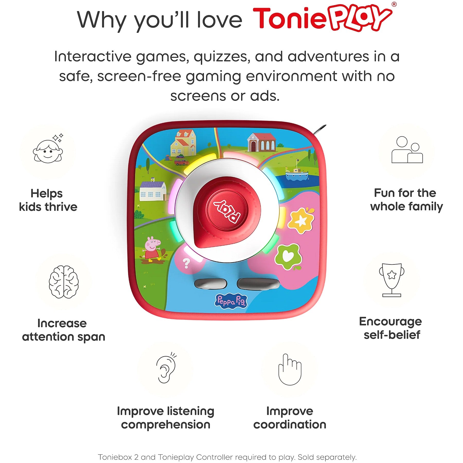 Tonies - Tonieplay Peppa Pig: Playdate with Peppa (Toniebox not Included)