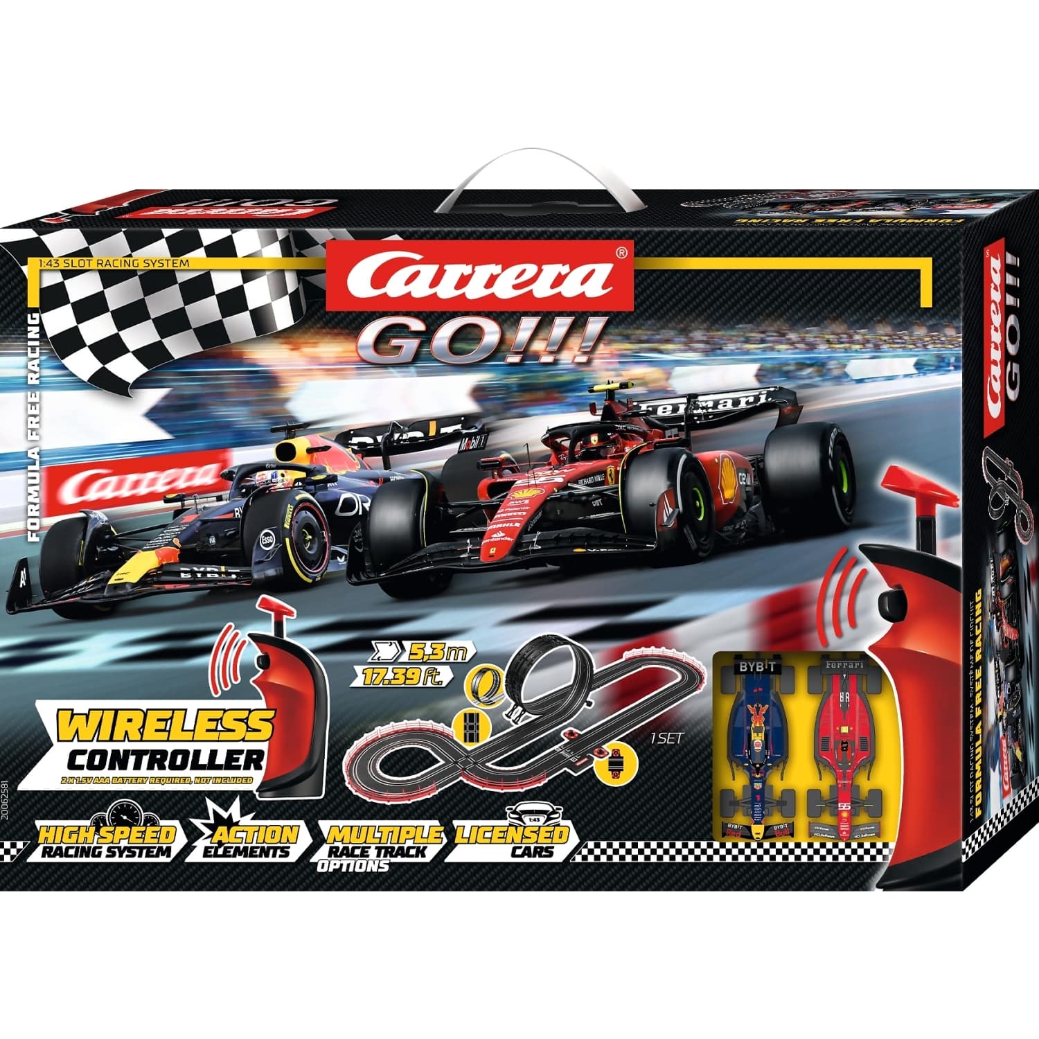 CARRERA - GO 1:43 - FORMULA FREE RACING (WIRELESS) - SLOT CAR SET