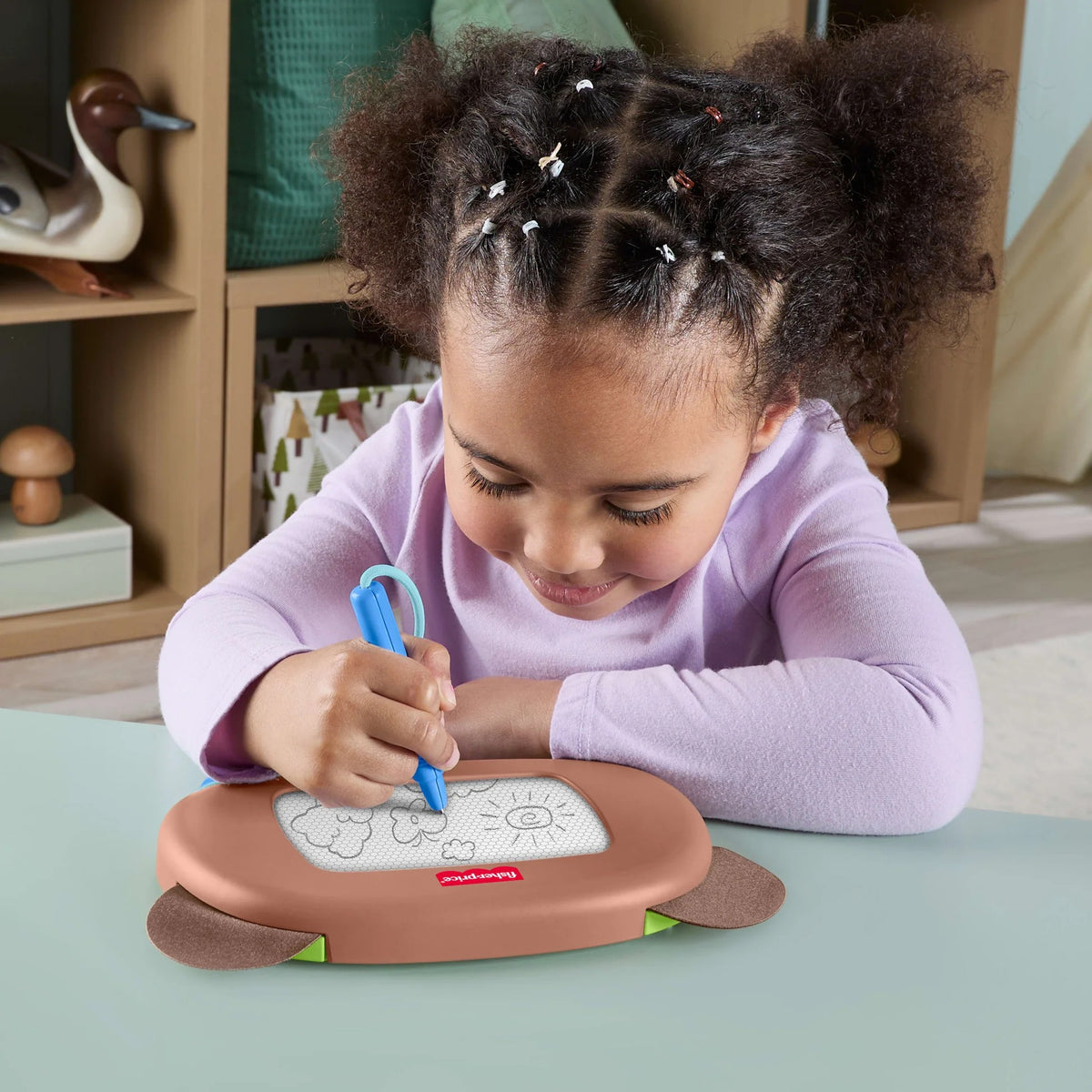 Fisher-Price - Friendship Forest Doodle Pro Brown Bear Magnetic Writing & Drawing Tablet - Mattel