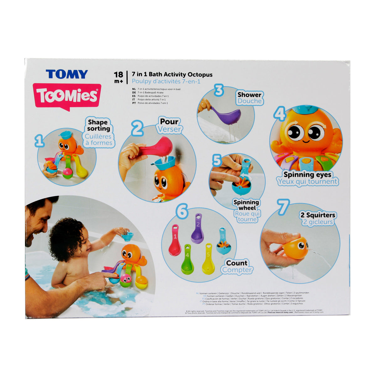 TOMY - 7 In 1 Bath Activity Octopus Playset
