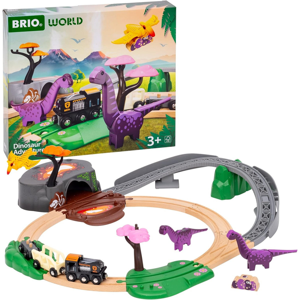BRIO World - Train Set Dinosaur Adventure Set 21 Pieces