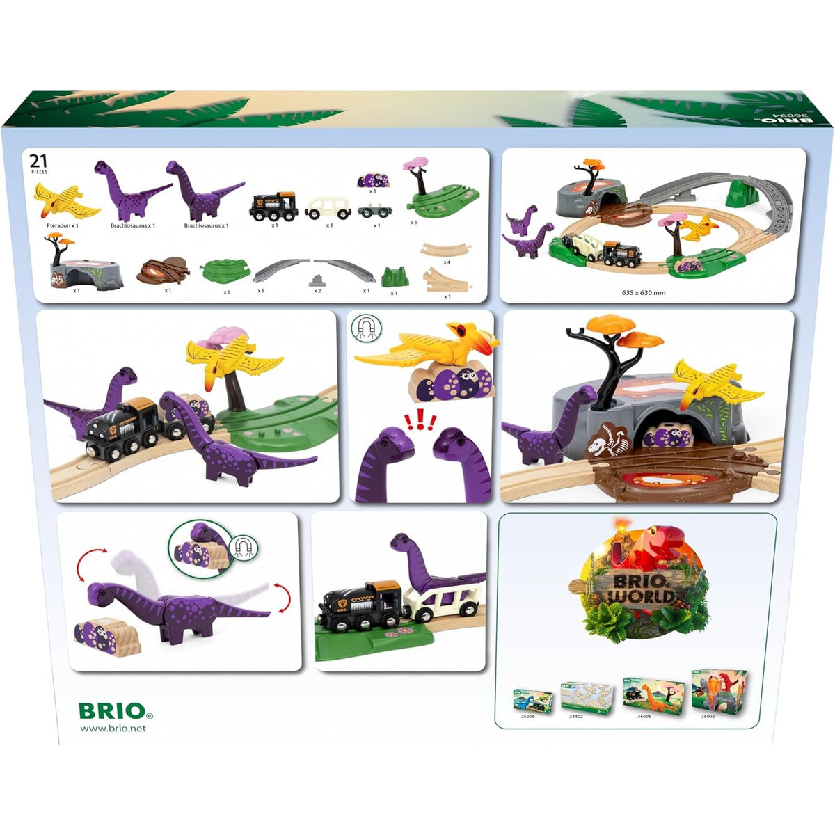 BRIO World - Train Set Dinosaur Adventure Set 21 Pieces