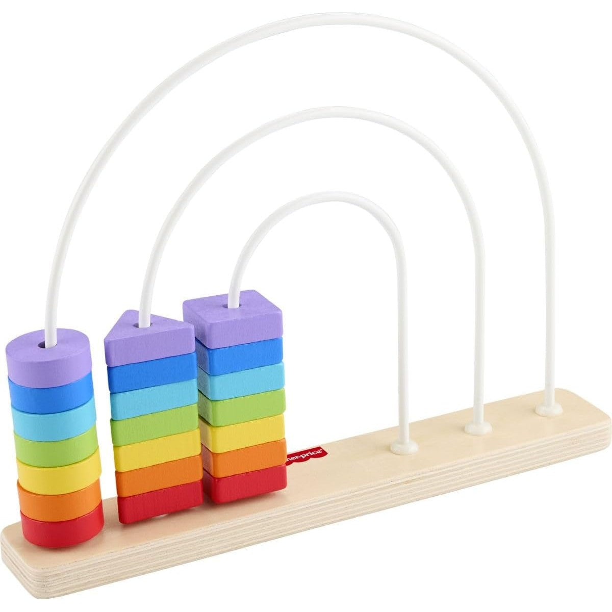 Fisher-Price - Wooden Rainbow Bead Bar Maze - Mattel