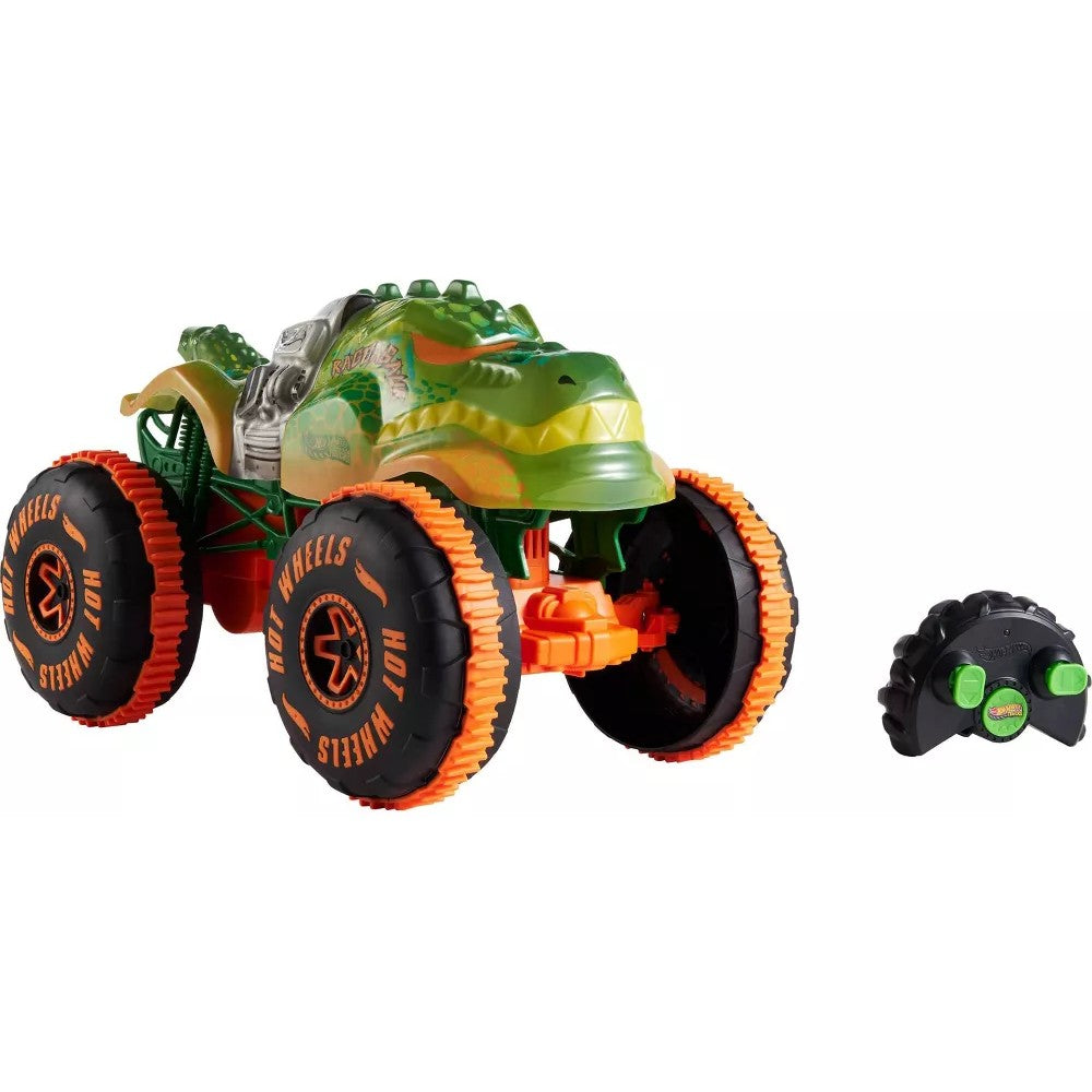 Hot Wheels - Monster Trucks RC Rageasaur Battery-Powered RC Toy Truck 1:15 Scale - Mattel