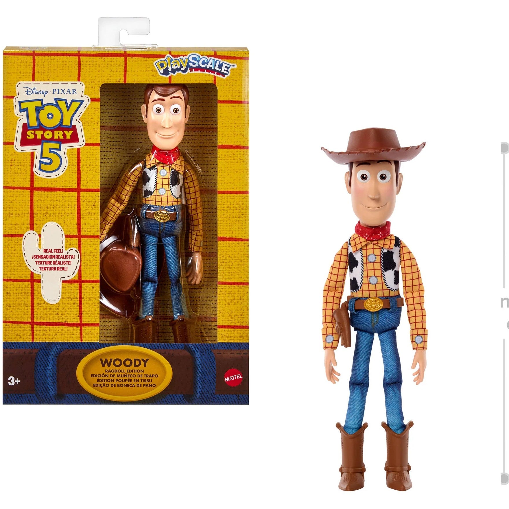 Disney Pixar - Toy Story 5 Woody 7-Inch Ragdoll Edition Figure - Mattel