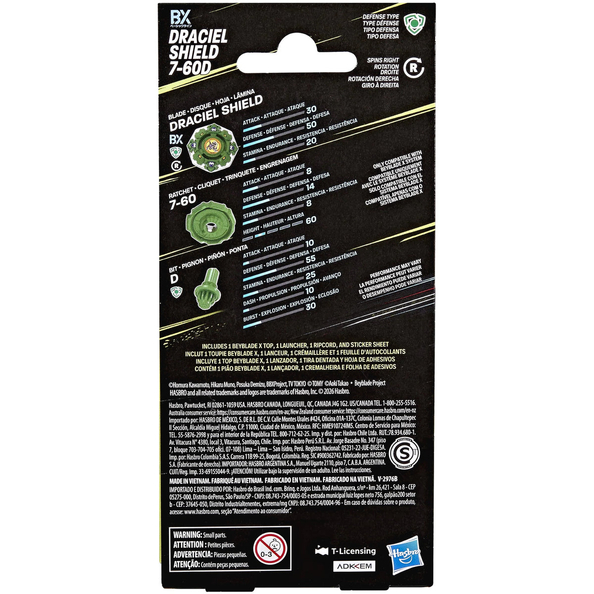 BEYBLADE X - X-Over Project Draciel Shield 7-60D Starter Pack - Hasbro