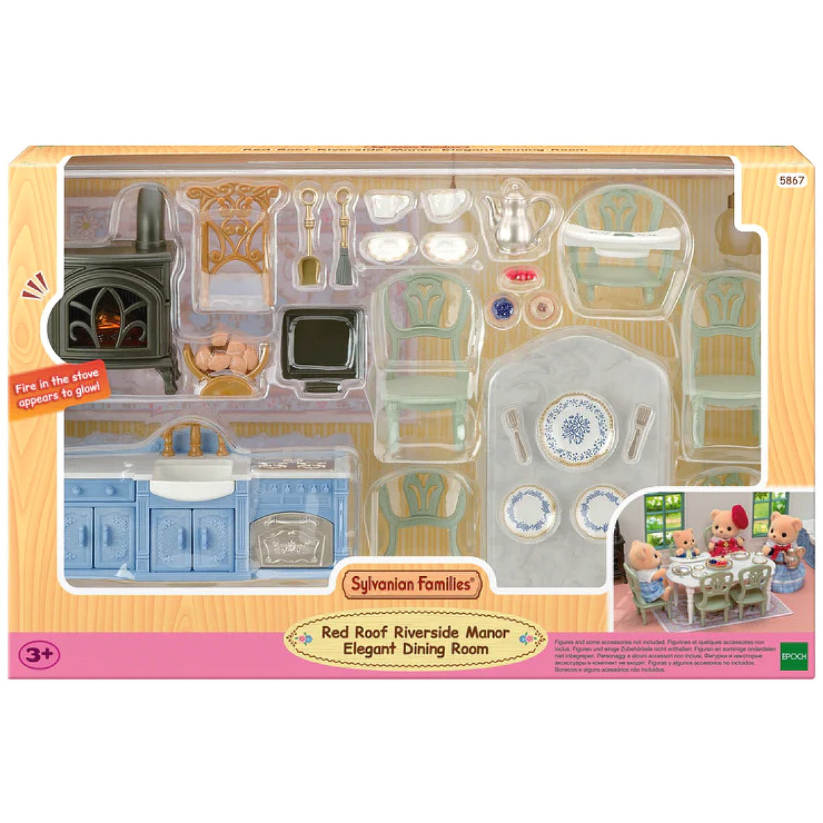 Sylvanian Families - Red Roof Riverside Manor Elegant Dining Room Playset