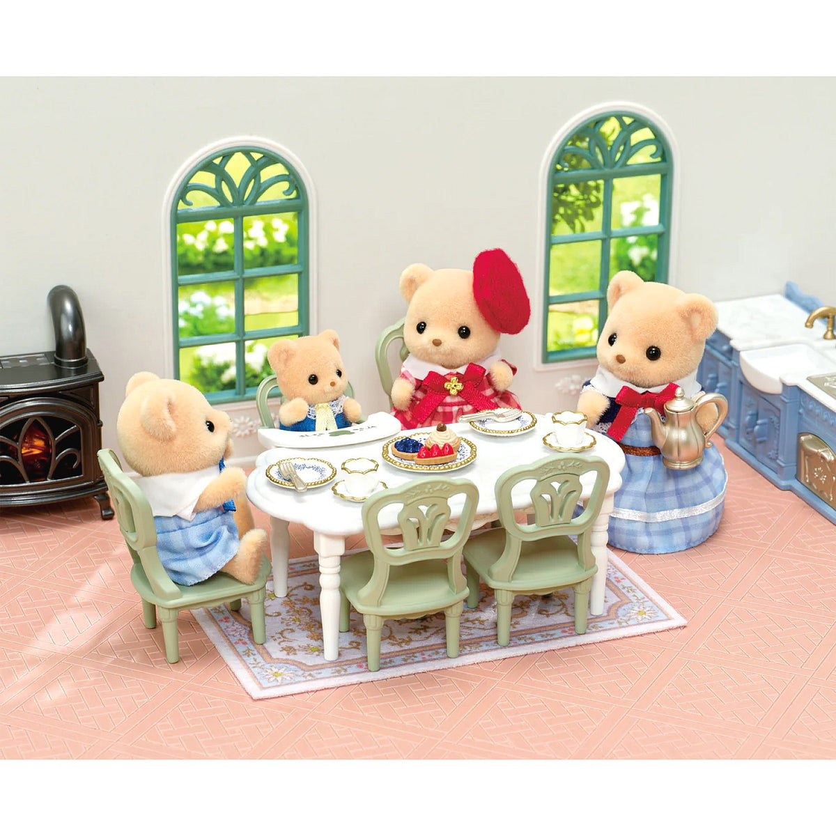 Sylvanian Families - Red Roof Riverside Manor Elegant Dining Room Playset