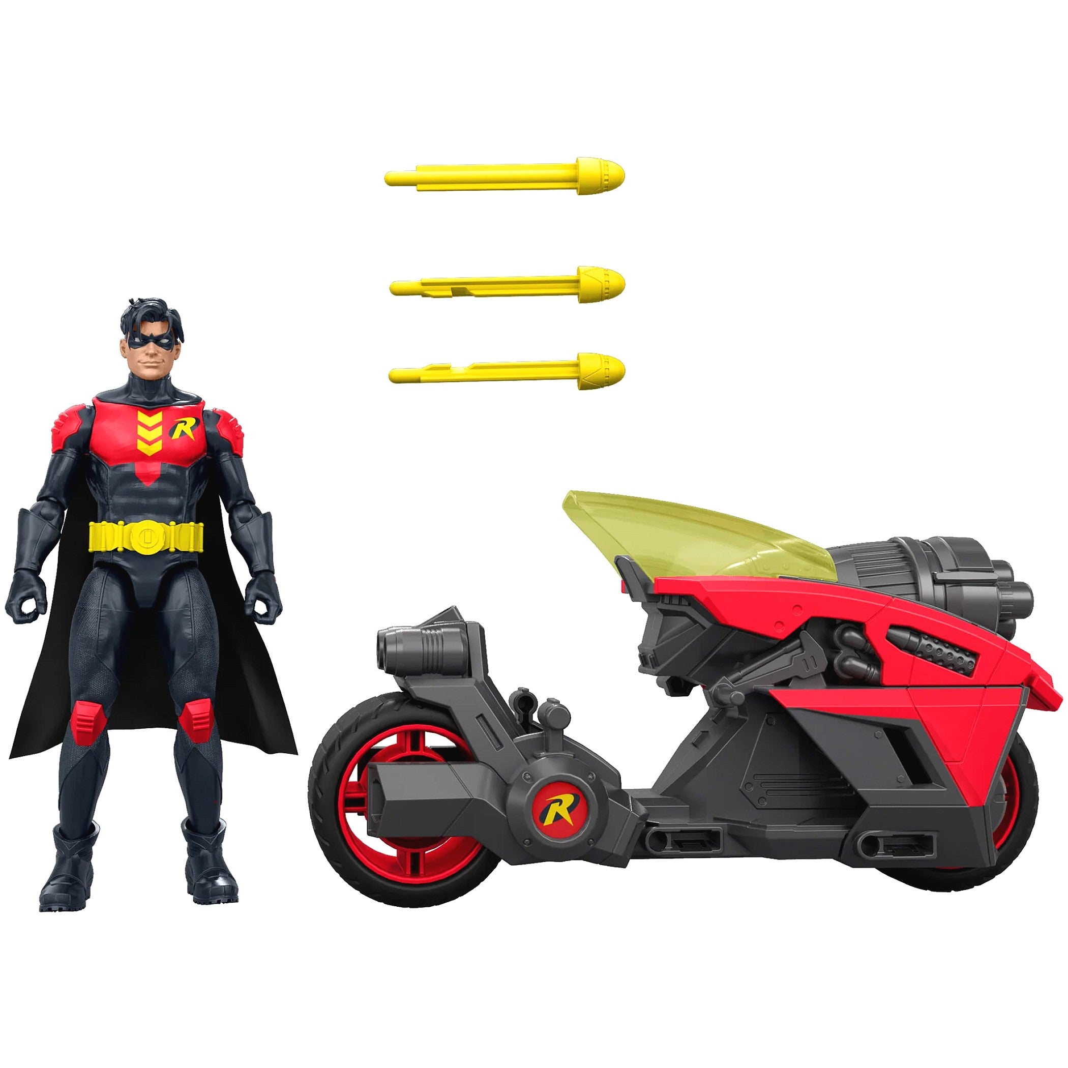 DC - Premier 6.5 Inch Action Figure - Robin Cycle with Projectile Launch - Mattel