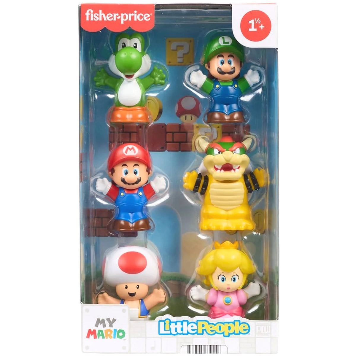 Fisher-Price - Little People My Mario Figure 6-Pack - Mattel