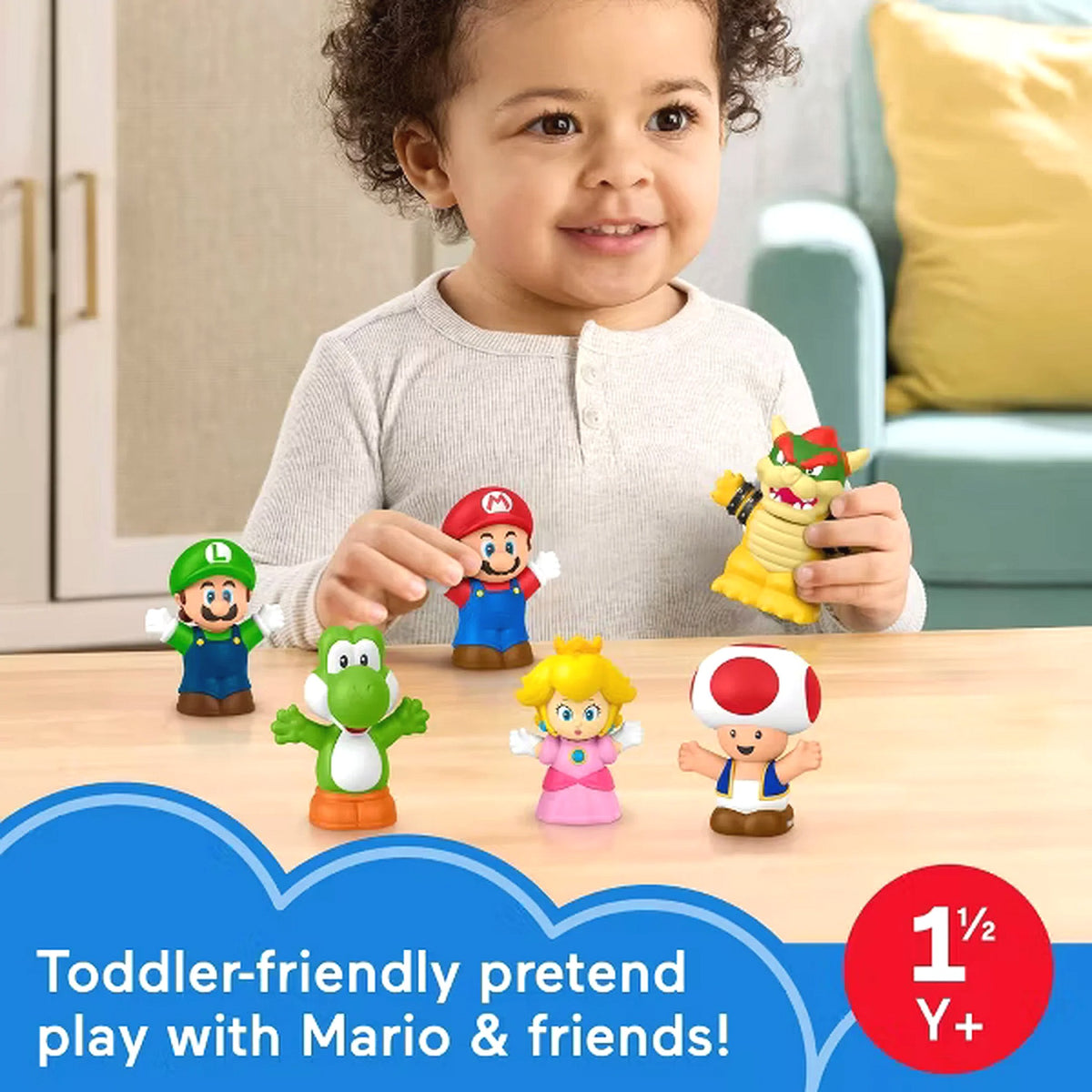 Fisher-Price - Little People My Mario Figure 6-Pack - Mattel