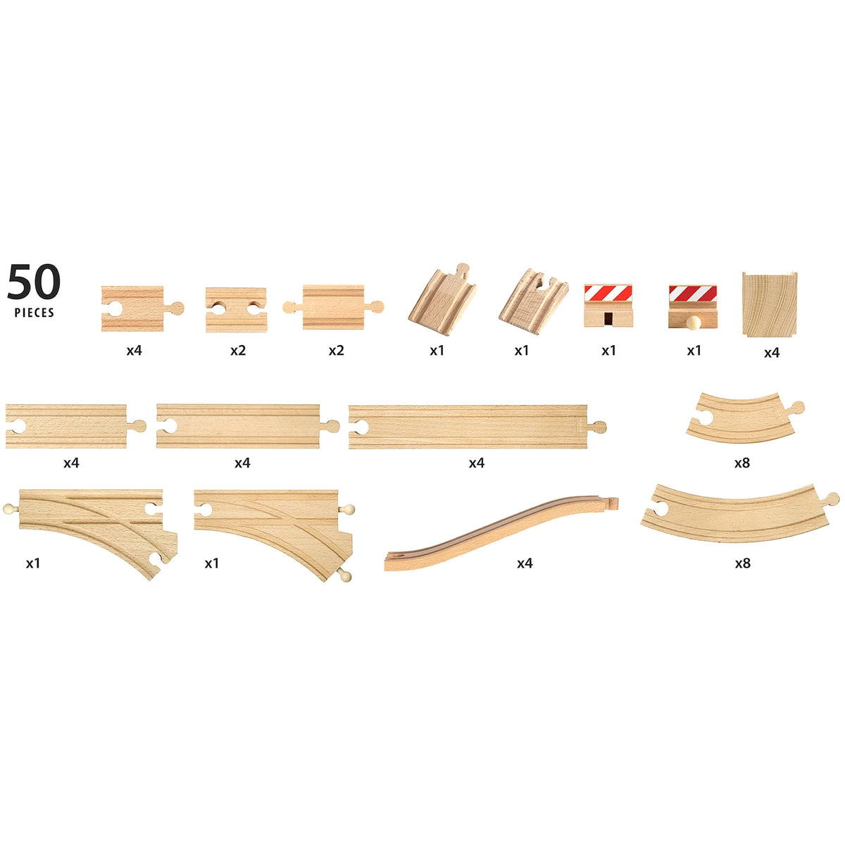 BRIO World - Train Tracks 50 Piece Track Pack