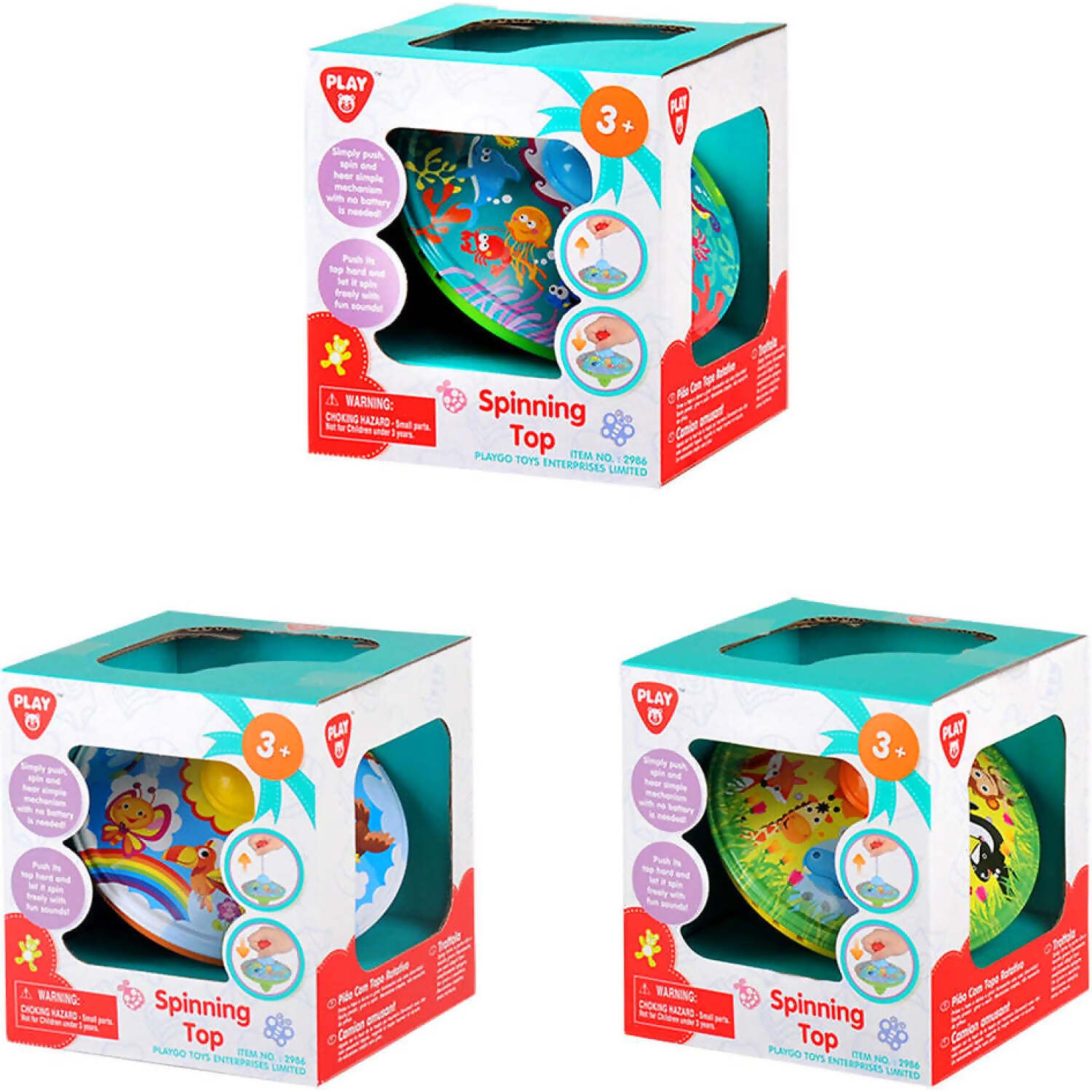 Playgo Toys Ent. Ltd - Spinning Top 1 X Assorted (chosen At Random)