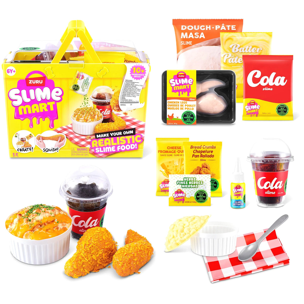 ZURU - Slime Mart Shopping Basket Series 2 - Fast Food