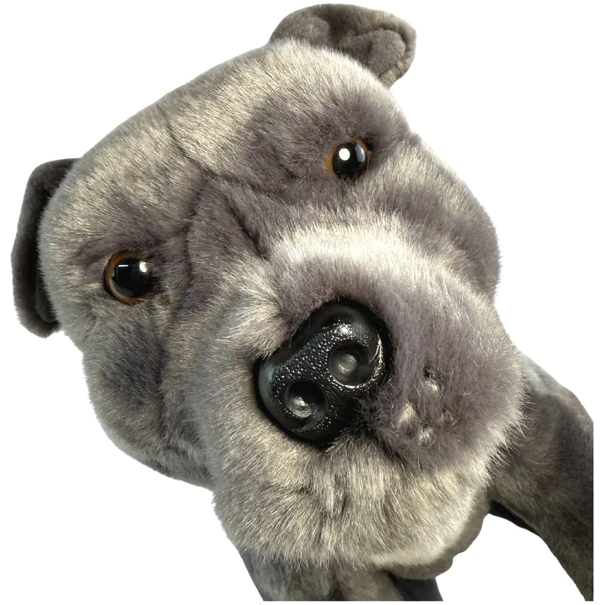 Bocchetta - Storm Grey Staffy Sitting Soft Plush 32cm