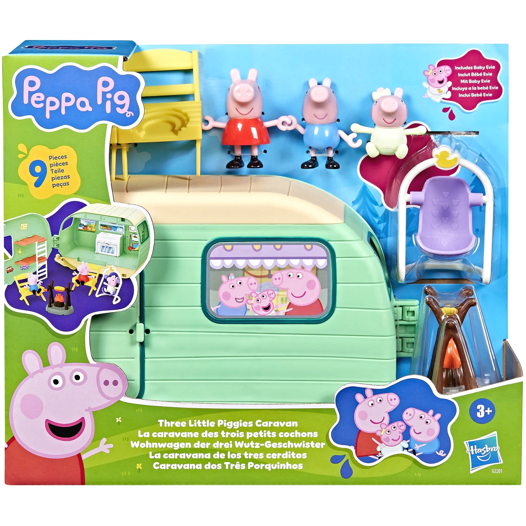 Peppa Pig - Three Little Piggies Caravan Playset - Hasbro