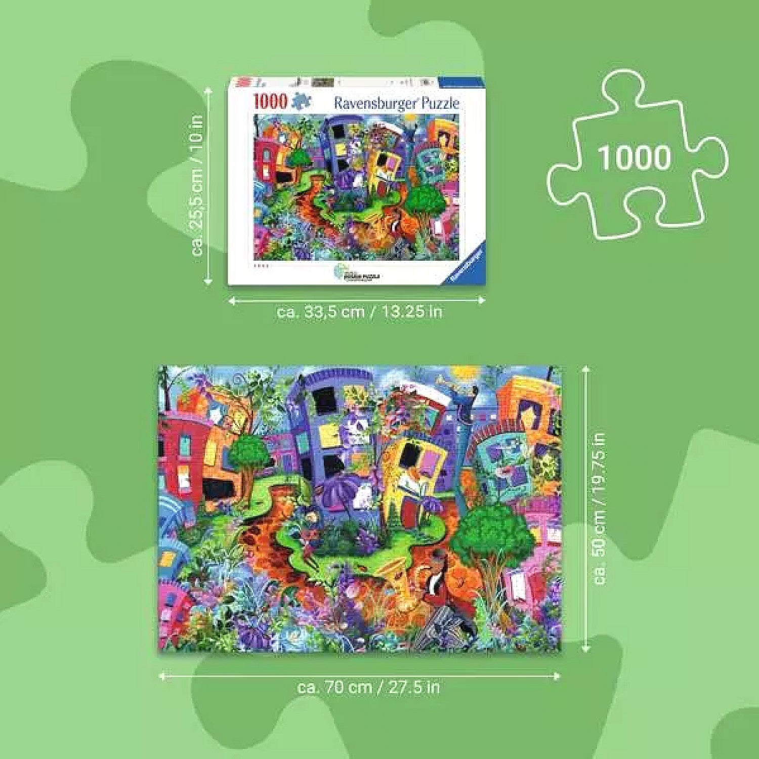 Ravensburger - Lady Bug Lane Jigsaw Puzzle 1000 Pieces