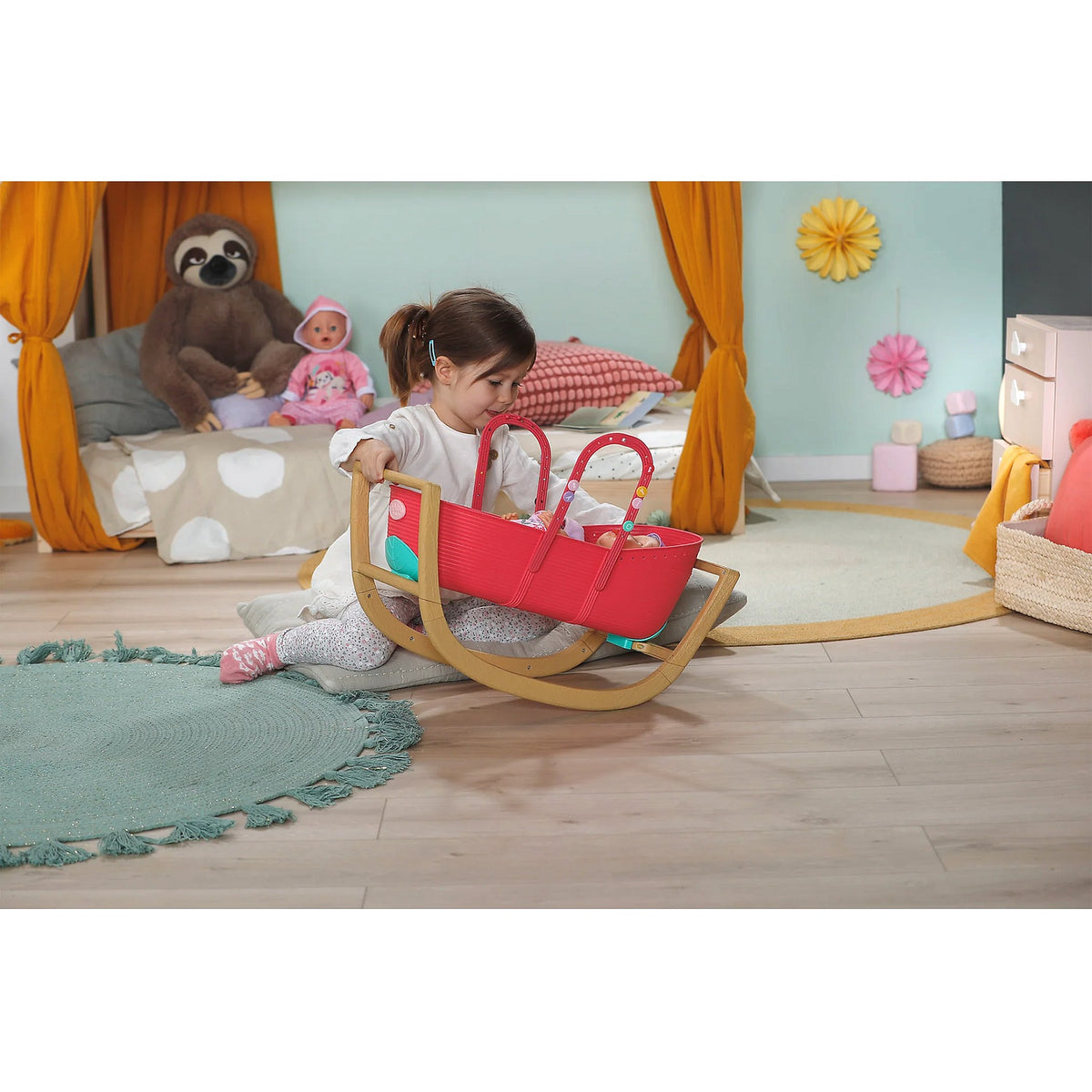 BABY born - 3-in-1 Doll Bassinet with Pinplay