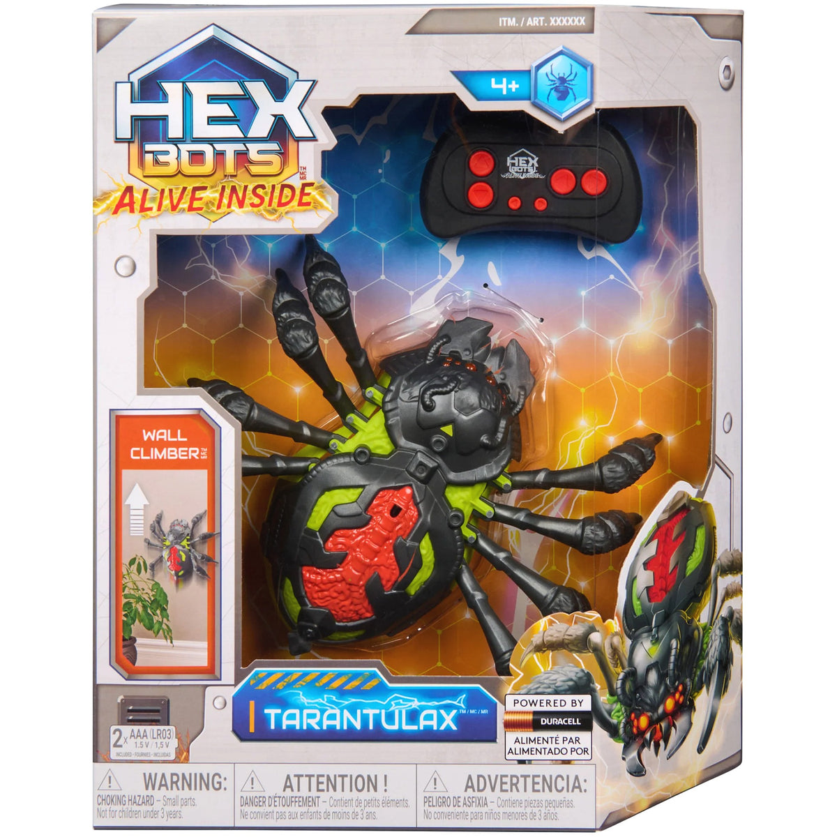 Hex Bots - Alive Inside Remote Control Tarantulax Wall Crawling Spider - Spin Master