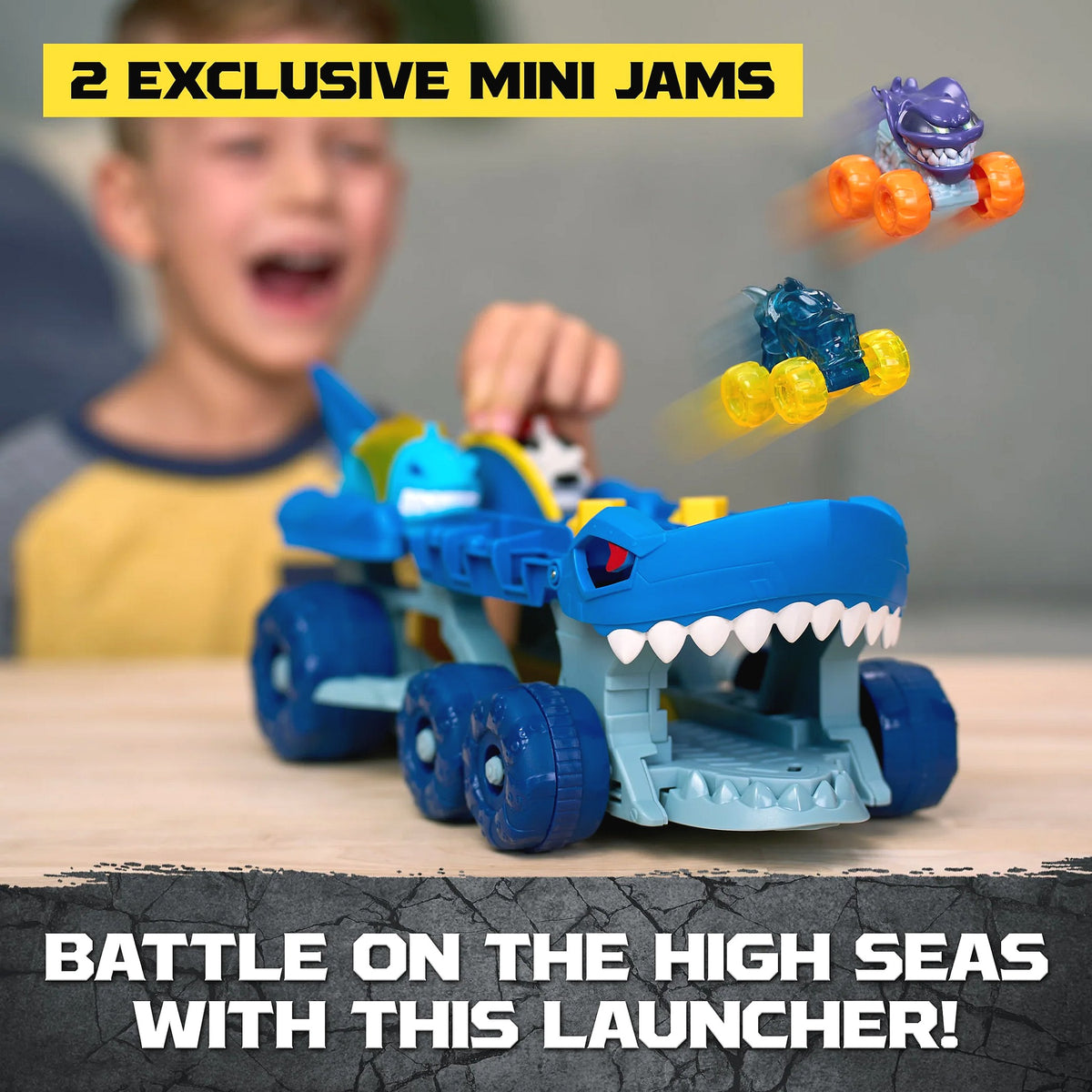 Monster Jam - Mini Jams Megalodon Squid Takedown Carrier Playset - Spin Master