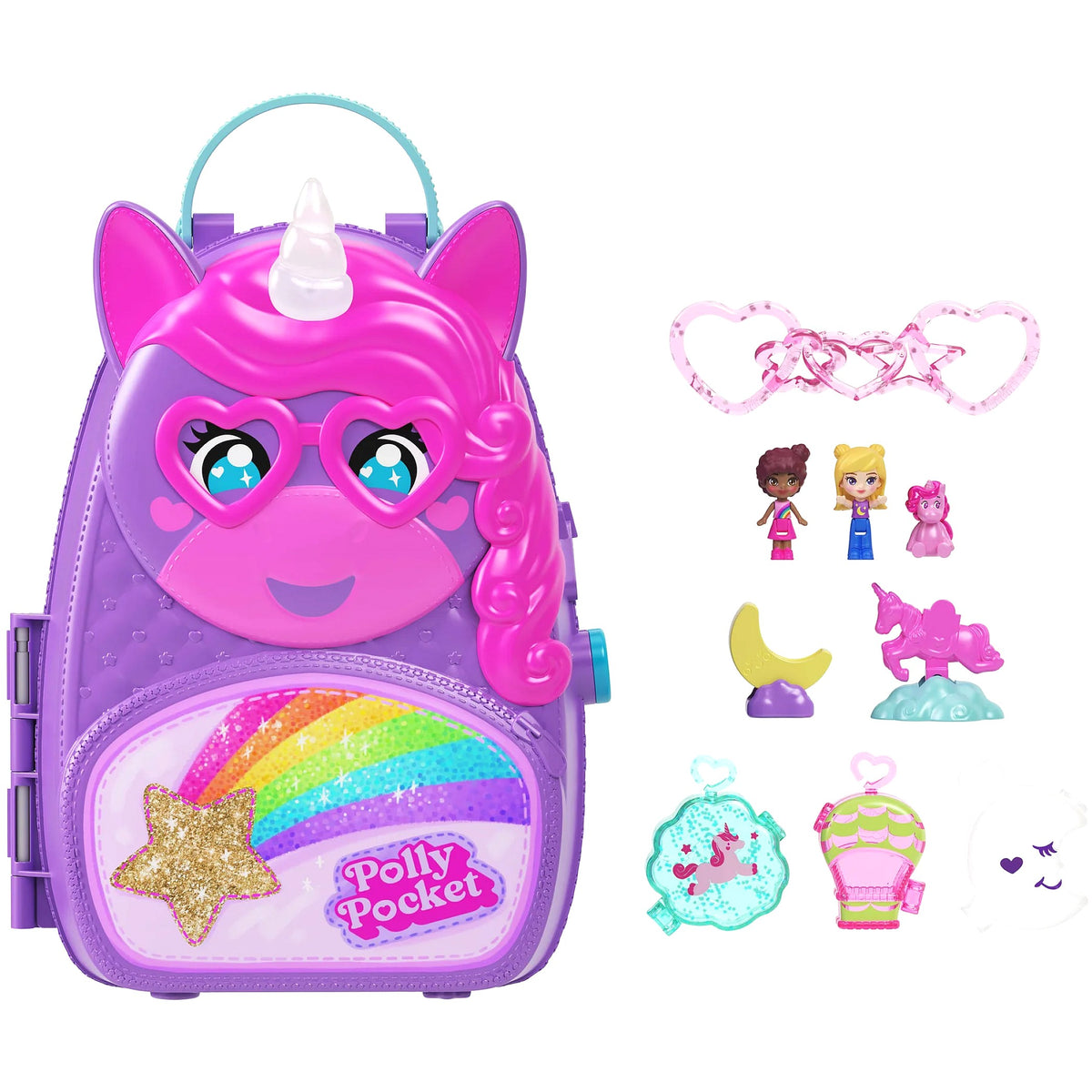 Polly Pocket - Unicorn Travel Backpack Playset - Mattel